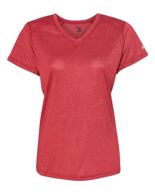 Badger 4362 Women's Pro Heather V-Neck T-Shirt