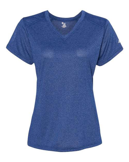 Badger 4362 Women's Pro Heather V-Neck T-Shirt