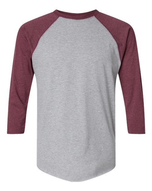 LAT 6930 Men's Baseball Fine Jersey Three-Quarter Sleeve Tee