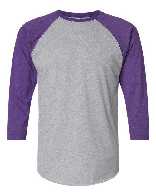 LAT 6930 Men's Baseball Fine Jersey Three-Quarter Sleeve Tee