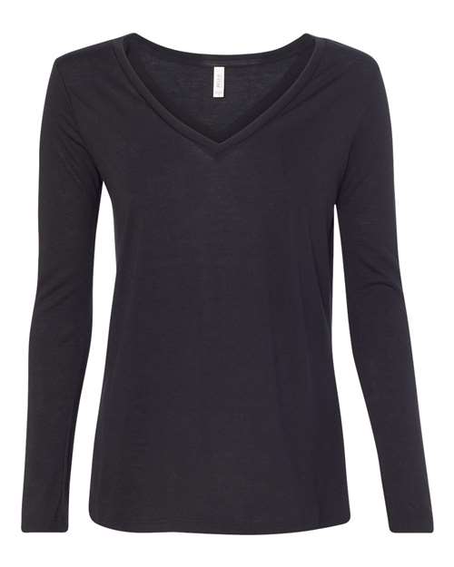 BELLA + CANVAS 8855 Women's Flowy Long Sleeve V-Neck Tee