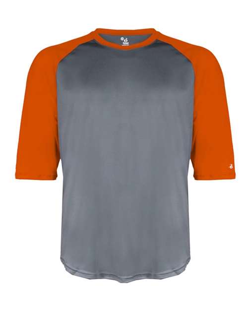 Badger 4133 Men's B-Core Three-Quarter Sleeve Baseball T-Shirt