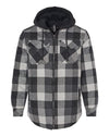 Burnside 8620 Men's Quilted Flannel Hooded Jacket