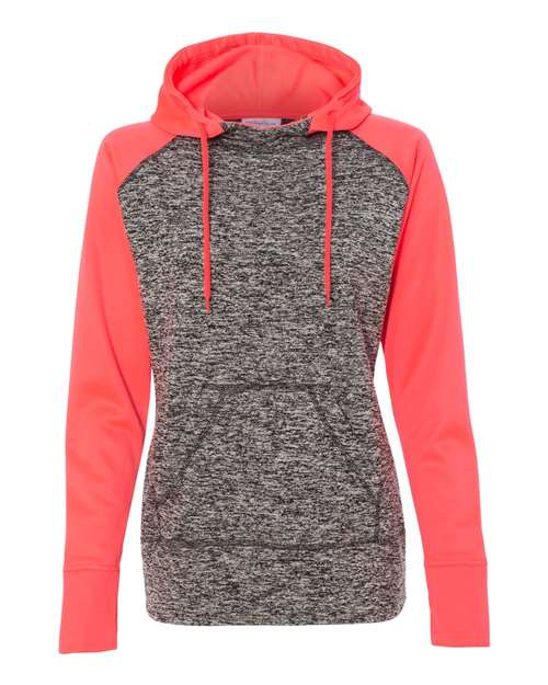 J. America 8618 Women’s Colorblocked Cosmic Fleece Hooded Sweatshirt