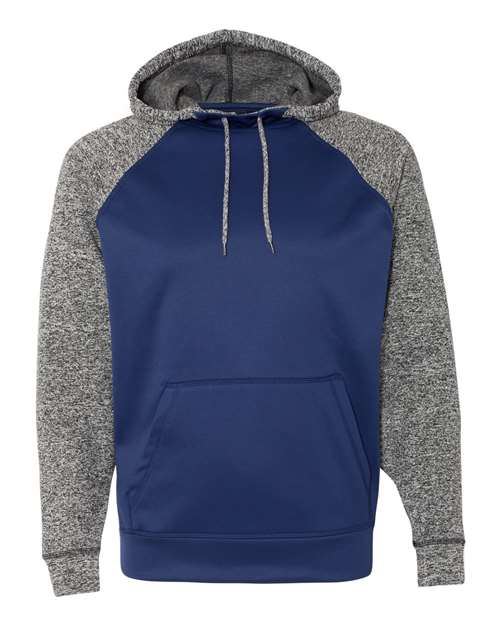 J. America 8612 Men's Colorblocked Cosmic Fleece Hooded Sweatshirt