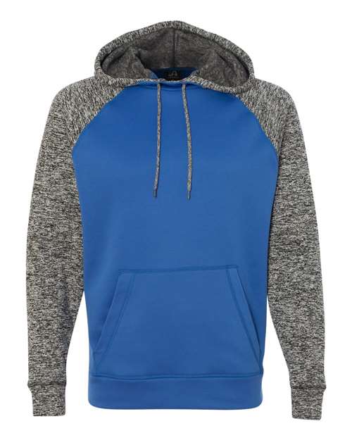 J. America 8612 Men's Colorblocked Cosmic Fleece Hooded Sweatshirt