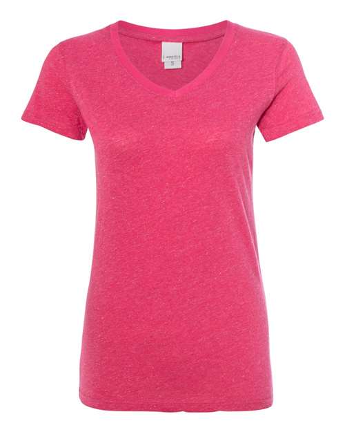 J. America 8136 Women’s Glitter V-Neck T-Shirt