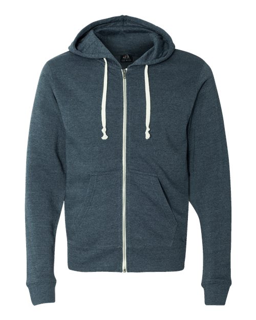 J. America 8872 Men's Triblend Full-Zip Hooded Sweatshirt