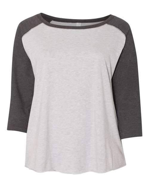 LAT 3830 Women's Curvy Collection Baseball Three-Quarter Sleeve Tee