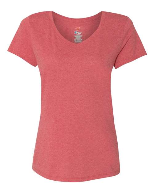 Hanes 42VT Women's Perfect-T Triblend V-Neck T-Shirt