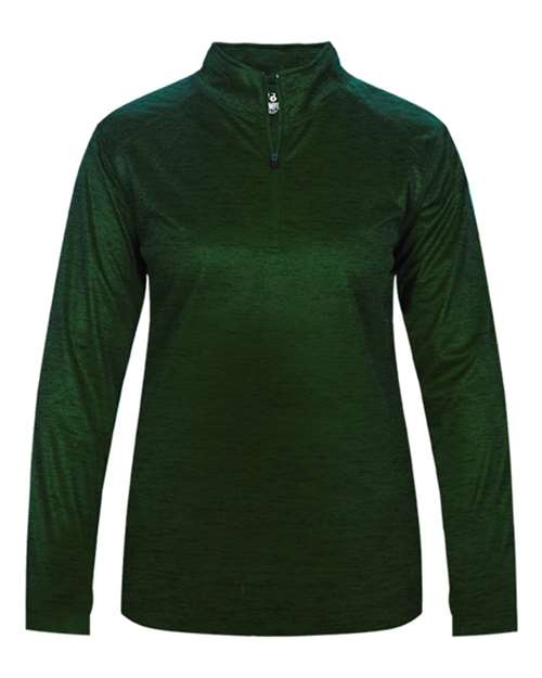 Badger 4173 Women’s Tonal Blend Quarter-Zip Pullover