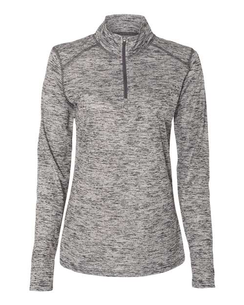 Badger 4173 Women’s Tonal Blend Quarter-Zip Pullover