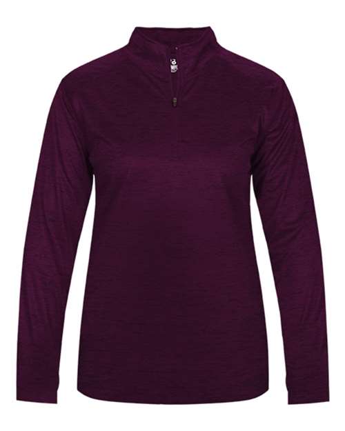 Badger 4173 Women’s Tonal Blend Quarter-Zip Pullover