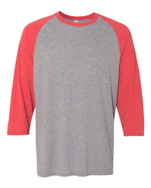 JERZEES 601RR Unisex Triblend Three-Quarter Raglan Baseball T-Shirt
