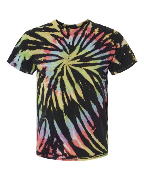 Dyenomite 200MS Unisex Multi-Color Spiral Tie-Dyed T-Shirt