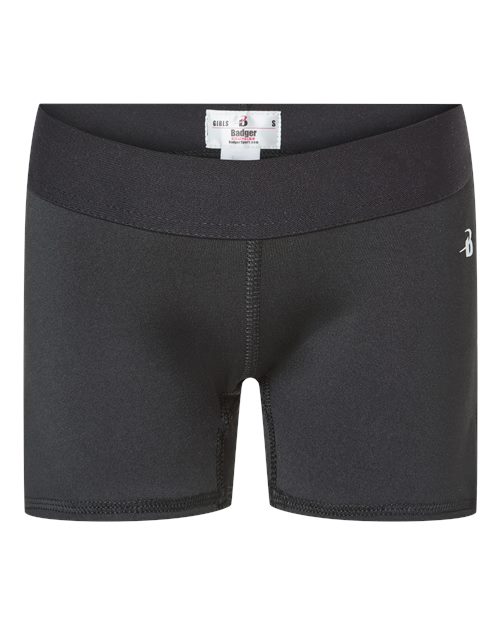 Badger 2629 Girls' Pro-Compression Shorts