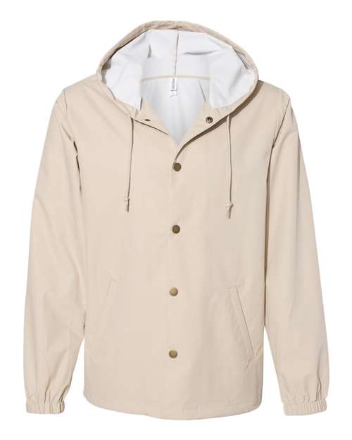 Independent Trading Co. EXP95NB Men's Water-Resistant Hooded Windbreaker