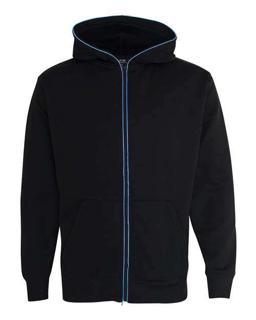 J. America 8668 Men's Glow Full-Zip Hooded Sweatshirt