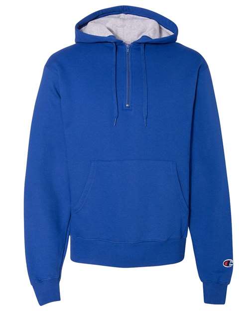 Champion S185 Men's Cotton Max Hooded Quarter-Zip Sweatshirt