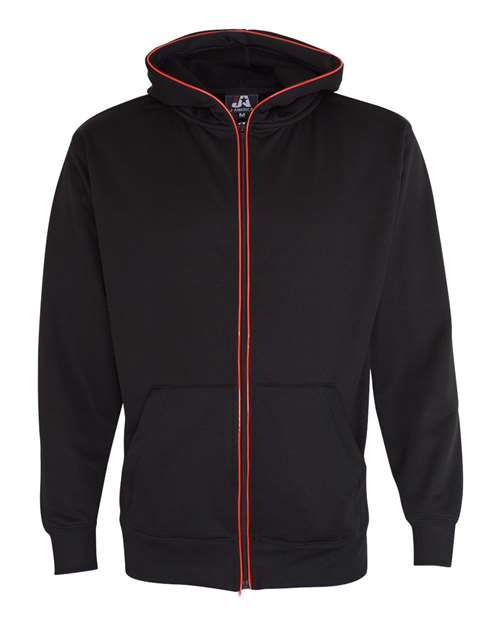 J. America 8668 Men's Glow Full-Zip Hooded Sweatshirt