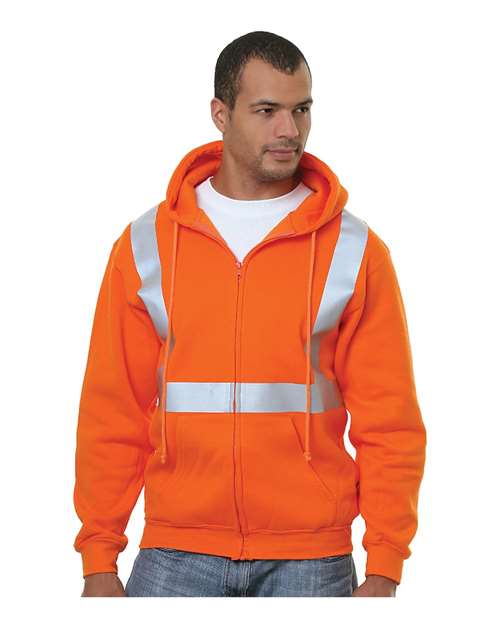 Bayside 3790 Men's USA-Made Hi-Visibility Full-Zip Hooded Sweatshirt