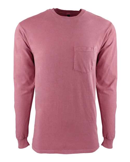 Next Level 7451 Unisex Inspired Dye Long Sleeve Pocket T-Shirt