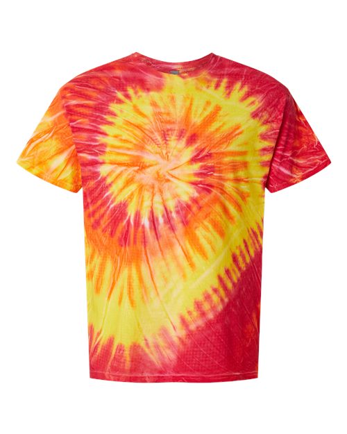 Dyenomite 200MS Unisex Multi-Color Spiral Tie-Dyed T-Shirt