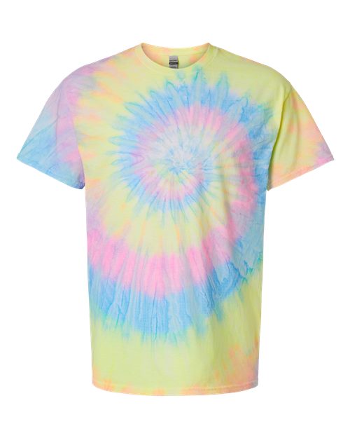 Dyenomite 200MS Unisex Multi-Color Spiral Tie-Dyed T-Shirt