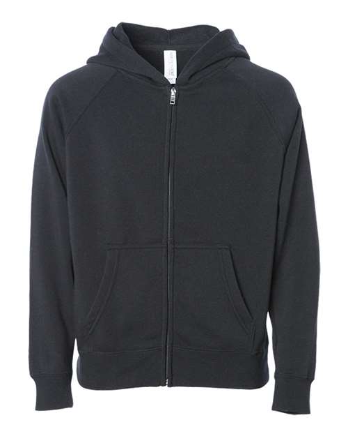 Independent Trading Co. PRM15YSBZ Youth Lightweight Special Blend Raglan Zip Hood