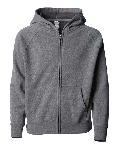 Independent Trading Co. PRM10TSBZ Toddler Lightweight Special Blend Raglan Zip Hood