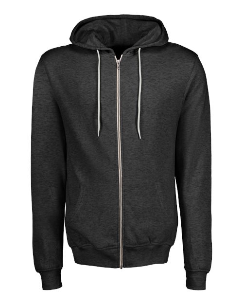 MV Sport 2349 Unisex Retro Heather Full-Zip Hooded Sweatshirt
