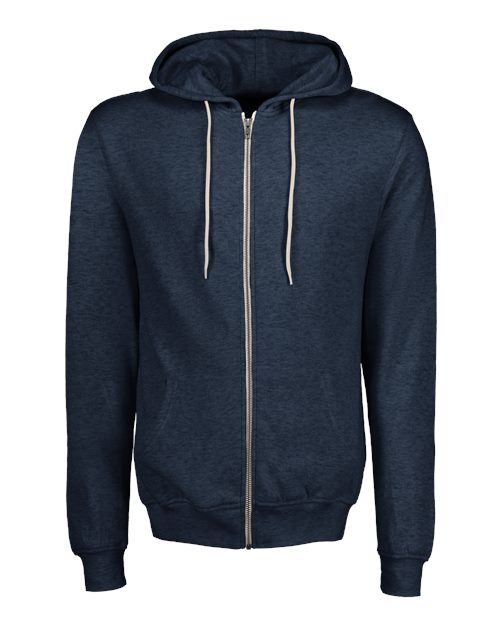 MV Sport 2349 Unisex Retro Heather Full-Zip Hooded Sweatshirt