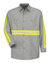 Red Kap SP14E Men's Industrial Enhanced-Visibility Long Sleeve Work Shirt