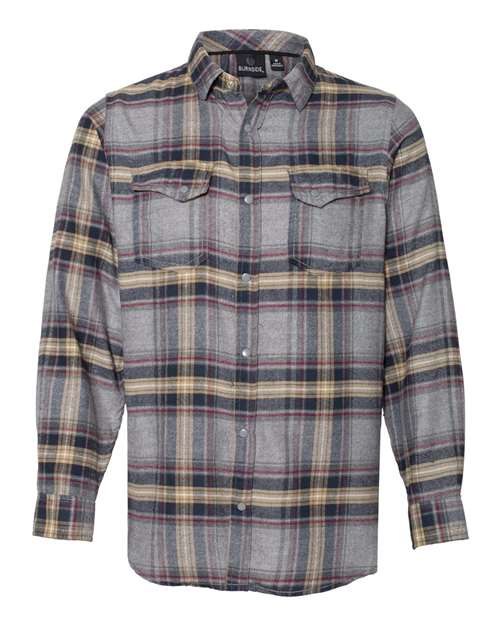 Burnside 8219 Men's Snap Front Plaid Flannel Shirt