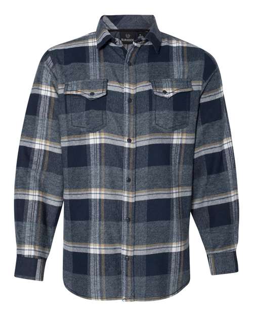 Burnside 8219 Men's Snap Front Plaid Flannel Shirt