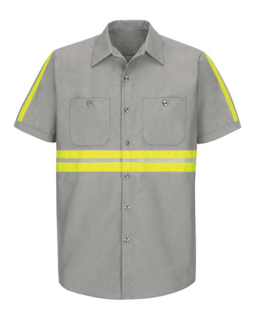 Red Kap SP24E Men's Enhanced Visibility Industrial Work Shirt