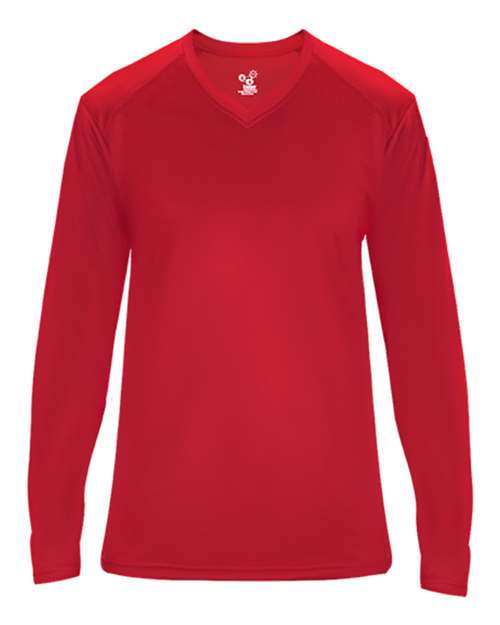 Badger 4064 Women's Ultimate SoftLock™ V-Neck Long Sleeve T-Shirt