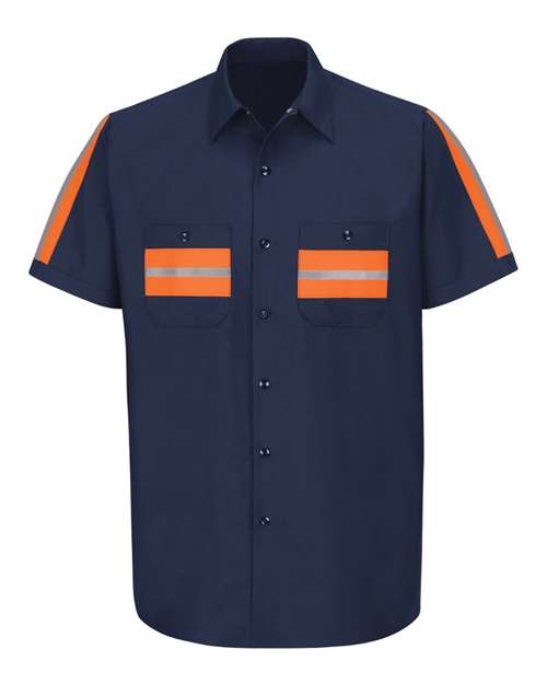 Red Kap SP24E Men's Enhanced Visibility Industrial Work Shirt
