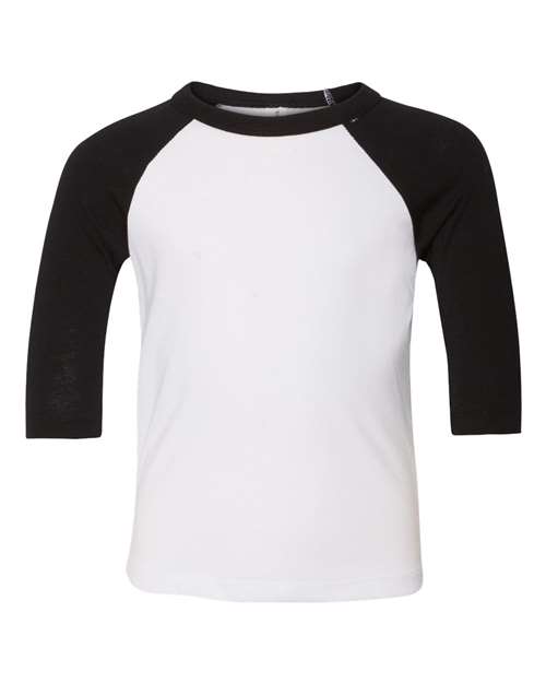 BELLA + CANVAS 3200T Toddler Three-Quarter Sleeve Baseball Tee
