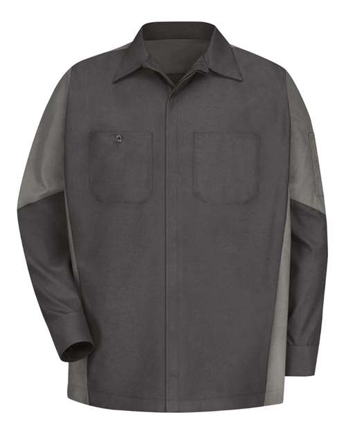 Red Kap SY10T Men's Tall Long Sleeve Automotive Crew Shirt