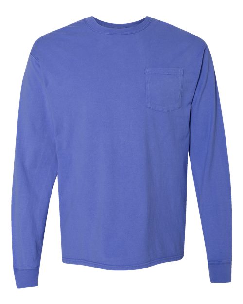 ComfortWash by Hanes GDH250 Unisex Garment-Dyed Long Sleeve T-Shirt With a Pocket