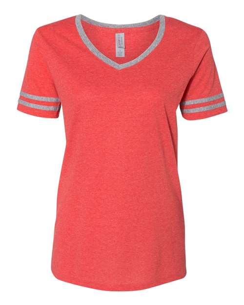 JERZEES 602WVR Women's Varsity Triblend V-Neck T-Shirt