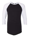 American Apparel BB453W Unisex 50/50 Raglan Three-Quarter Sleeve Tee