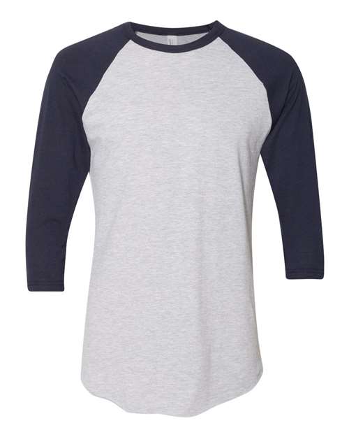 American Apparel BB453W Unisex 50/50 Raglan Three-Quarter Sleeve Tee