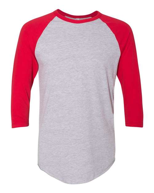 American Apparel BB453W Unisex 50/50 Raglan Three-Quarter Sleeve Tee