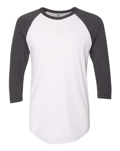 American Apparel BB453W Unisex 50/50 Raglan Three-Quarter Sleeve Tee