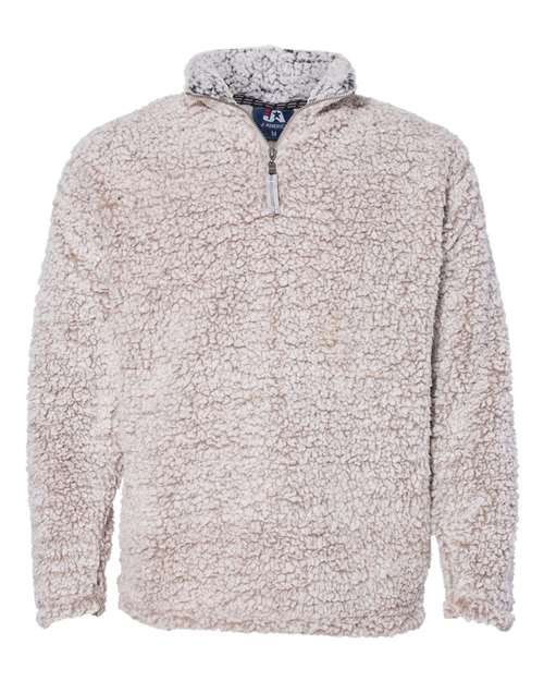 J. America 8454 Men's Sherpa Quarter-Zip Pullover