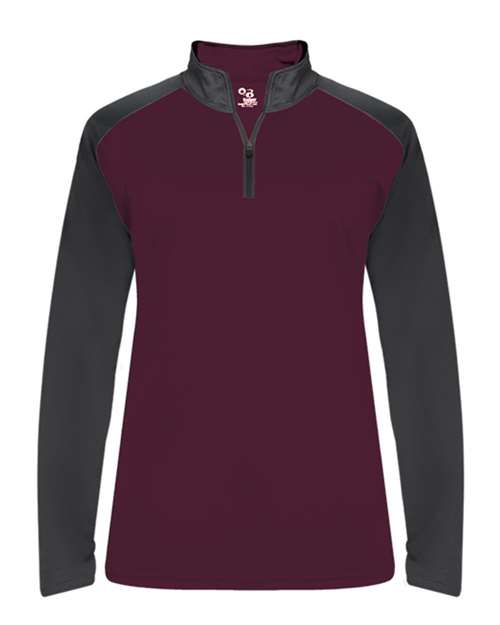 Badger 4008 Women's Ultimate SoftLock™ Sport Quarter-Zip Pullover