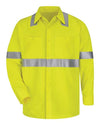 Bulwark SMW4 Men's High Visibility Long Sleeve Work Shirt