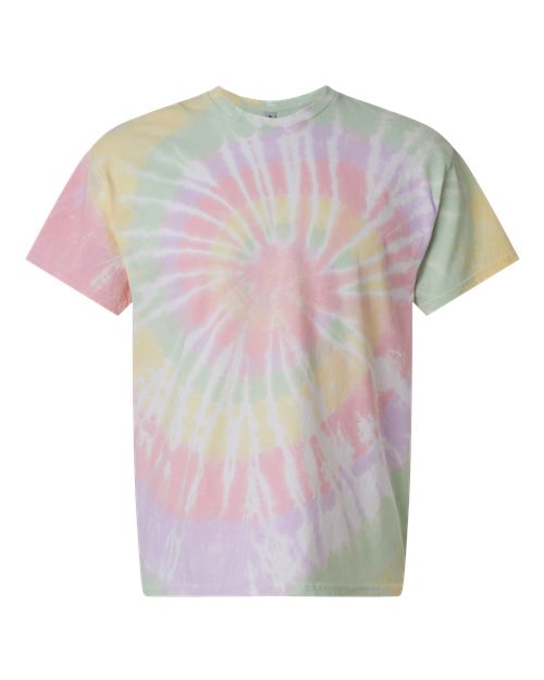 Dyenomite 200MS Unisex Multi-Color Spiral Tie-Dyed T-Shirt